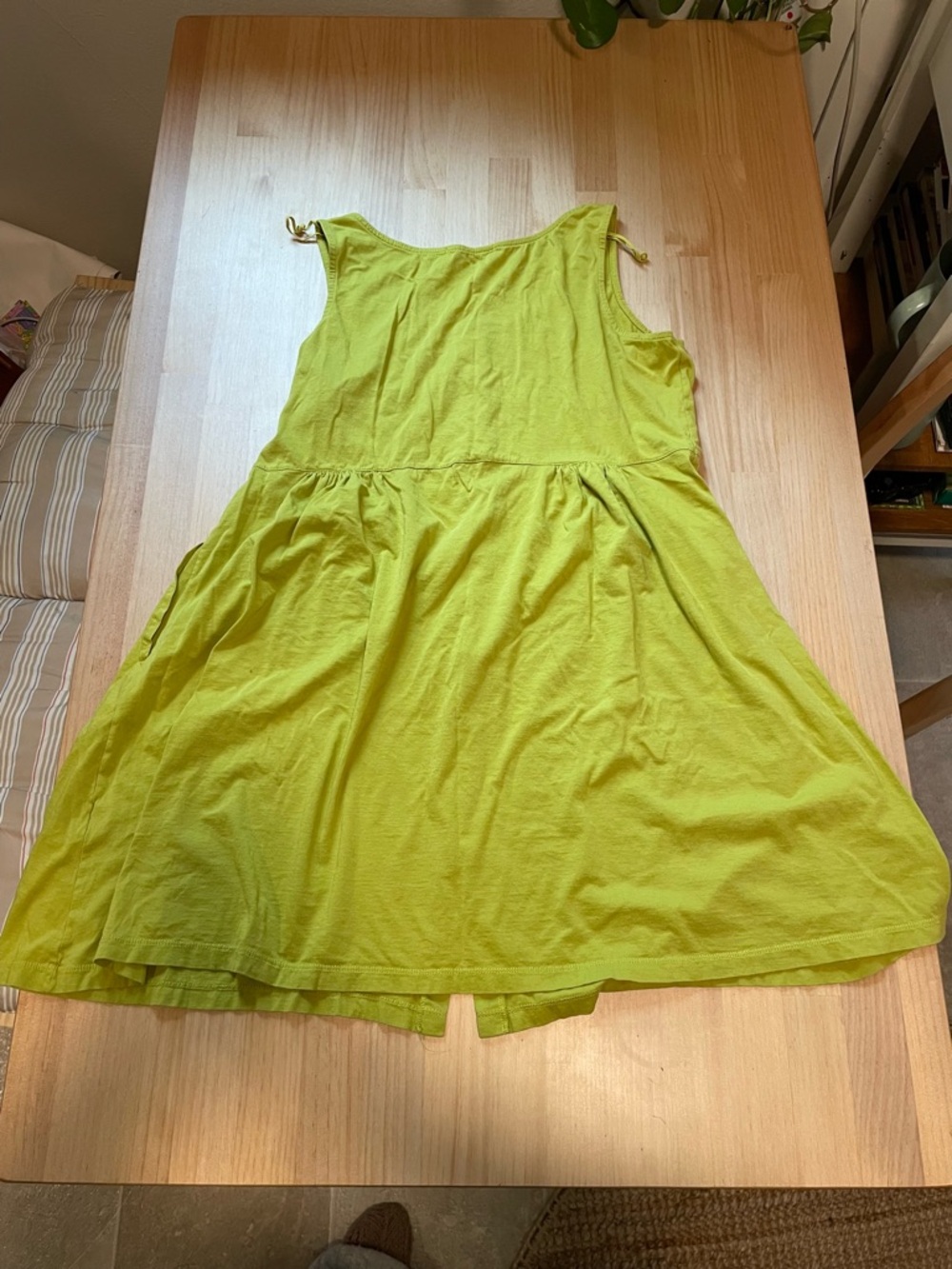Gudrun Sjoden Lime Green Button-Front Sleeveless Dress - Picture 3 of 6